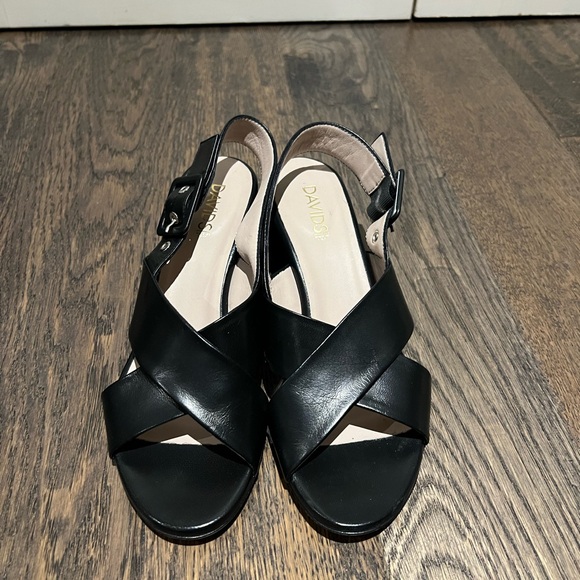 BROWN’S Shoes/Sandals With Chrome Metal Block Heels, New In Box, Size 40 - Picture 10 of 15